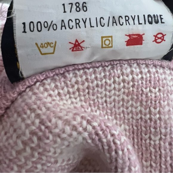 Equation cardigan vintage pink white Pearl buttons knitted stunning luxury top - Picture 8 of 11